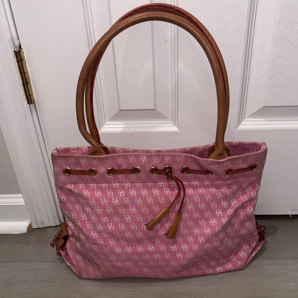 Dooney & Bourke Pink and Brown Tote Bag